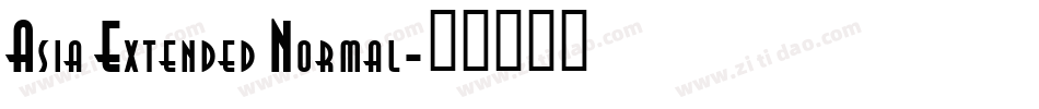 Asia Extended Normal字体转换